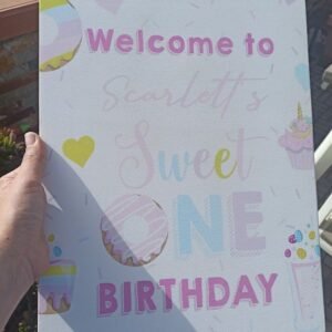 Large Baby Birthday Wall Plaque