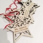 Personalised Star Christmas Decoration - Hanging Bauble
