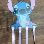 Personalised Hair Bow Hanger - Four Ribbons - Stitch Theme