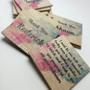 Printed Square Coaster - Thank You