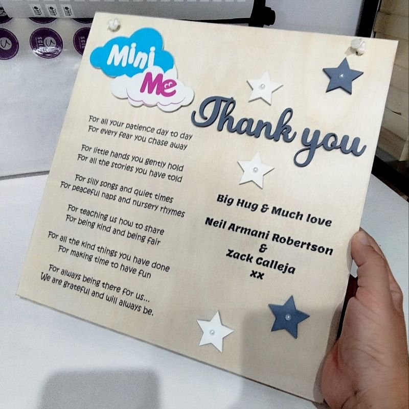 Wooden ThankYou Plaque - 30cm x 30cm