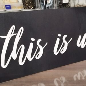 Plaque with Embossed and hand Painted Text