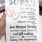 Hanging Wooden Plaque - 50 Years Anniversary - (3 sizes available)