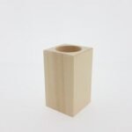 Wooden tea light holder square beechwood 5,7cmx5,7cmx10cm