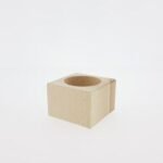 Wooden tea light holder square beechwood 5,7cmx5,7cmx4cm