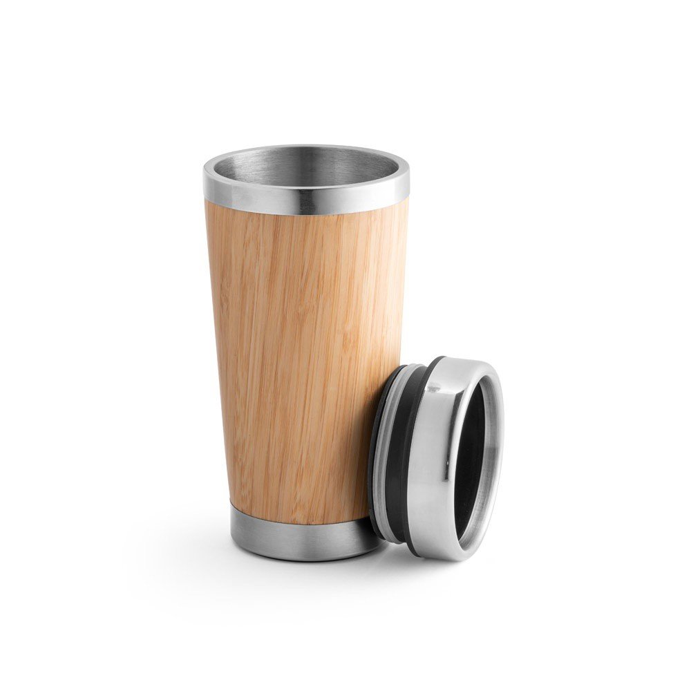 PIETRO. Bamboo and stainless steel travel cup 500 ml - Image 3