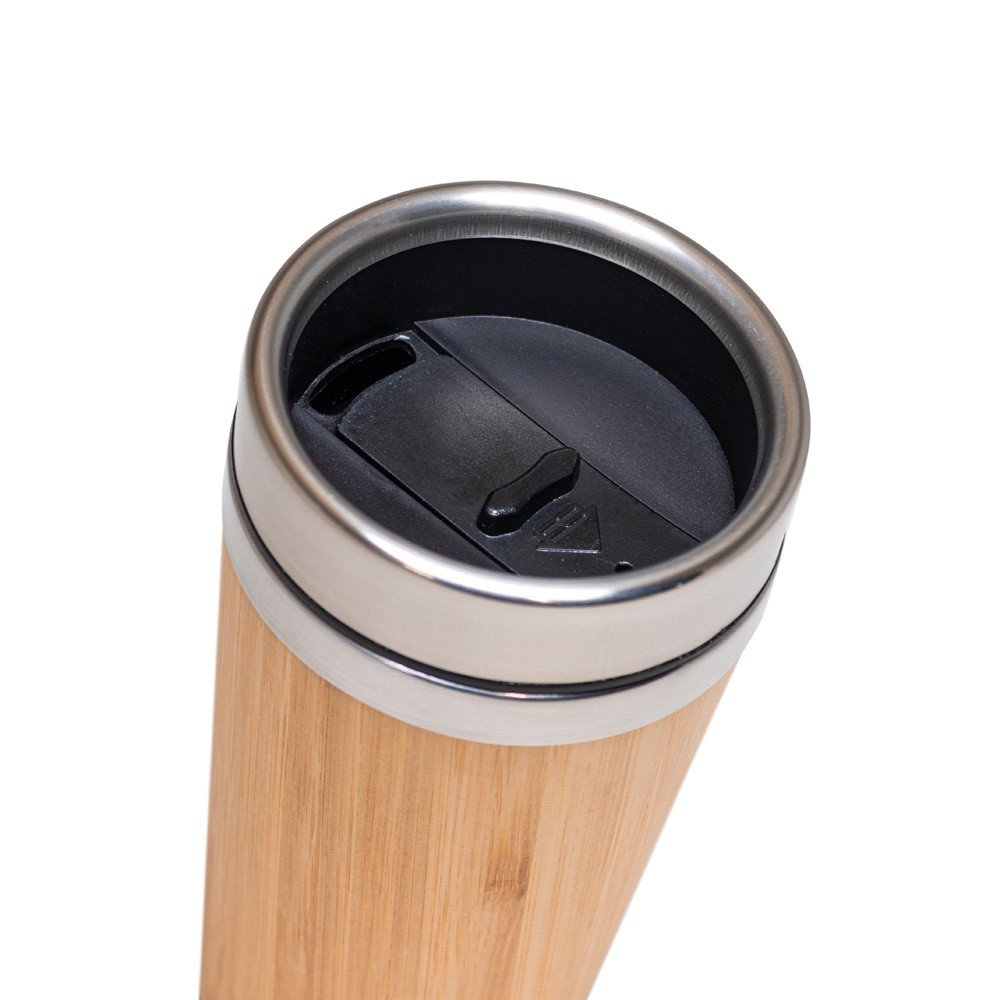 PIETRO. Bamboo and stainless steel travel cup 500 ml - Image 4