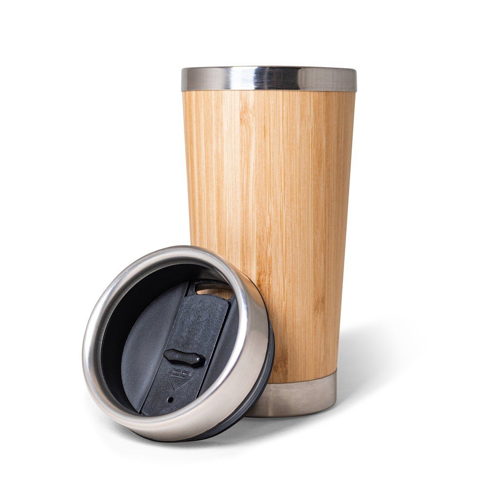 PIETRO. Bamboo and stainless steel travel cup 500 ml - Image 5