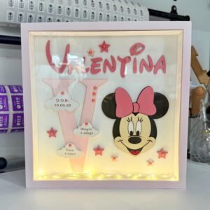 Large Box Frame with Glass - Minnie Theme with LED Lights