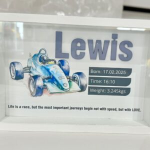 Box Frame with Glass - Race Theme