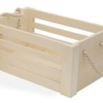 Large Wooden Basket - 42x32x20cm