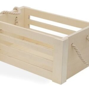 Large Wooden Basket - 42x32x20cm