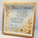 Wooden Frame with Glass - 25x25x4cm