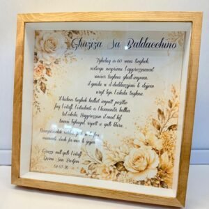 Wooden Frame with Glass - 25x25x4cm