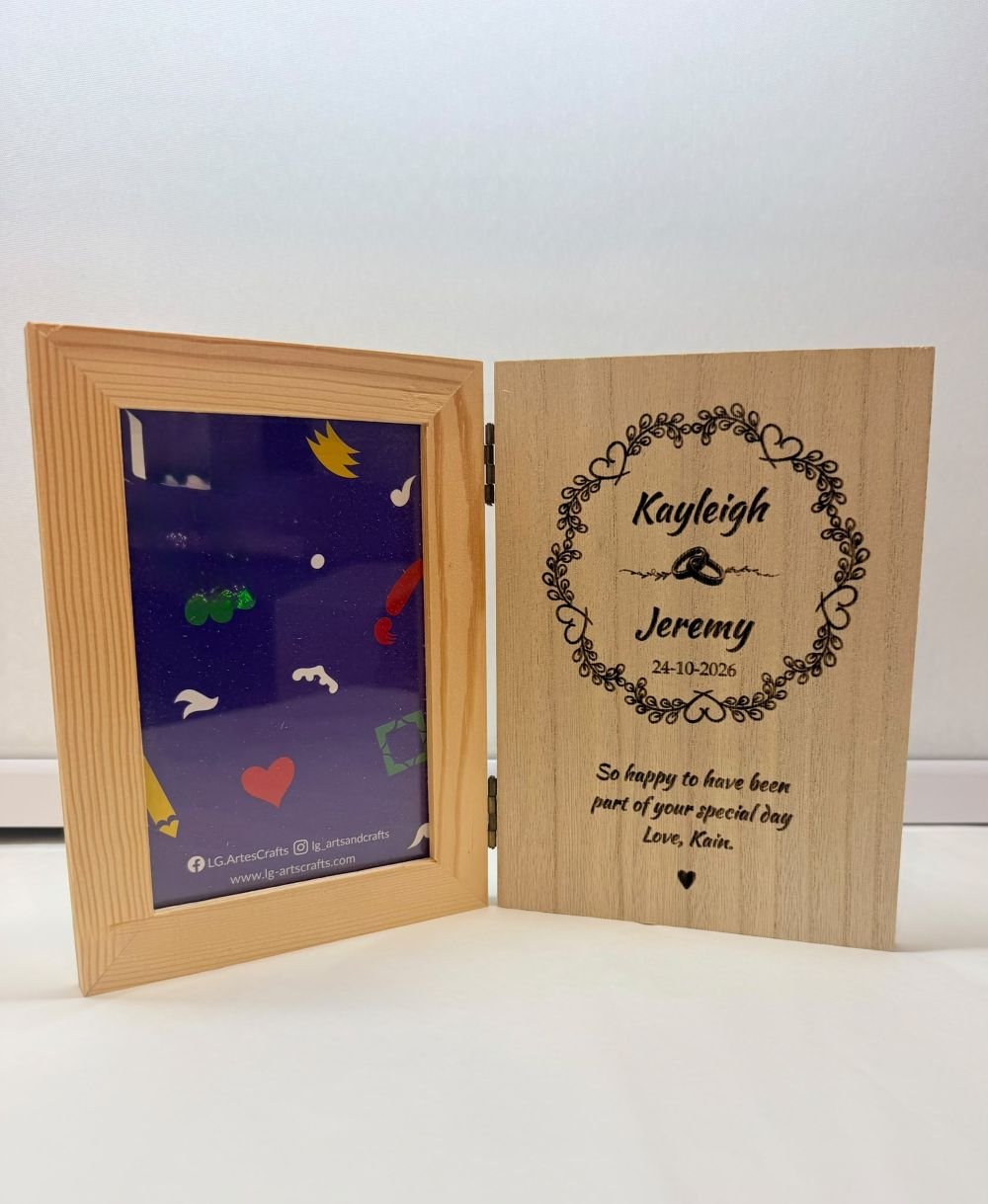 Wedding Wooden Photo Frame - 18X13.2X2.4CM